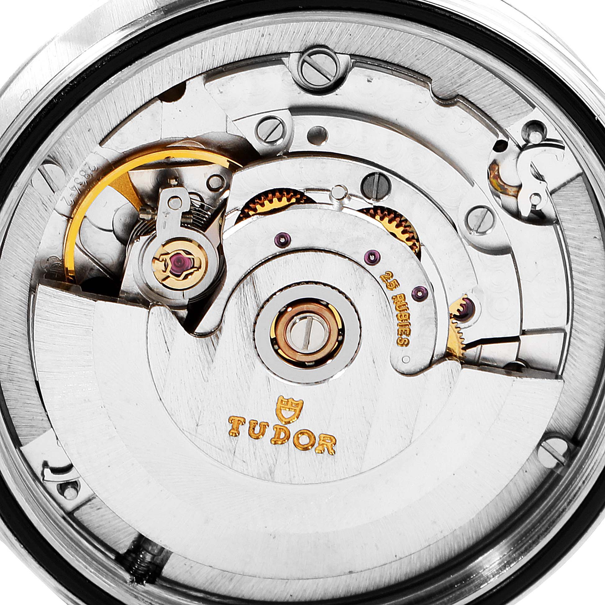 This image shows the internal movement parts of the Tudor Prince 94710 Men
s Stainless Steel Silver Dial 94710 Men
s Stainless Steel Silver Dial watch from a close-up angle.