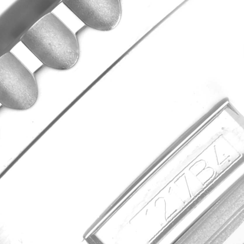 The image shows a close-up detail of a Breitling Navitimer AB01271A/F570 Men
s Stainless Steel Grey Dial AB01271A/F570 Men
s Stainless Steel Grey Dial watch clasp from an angled viewpoint.