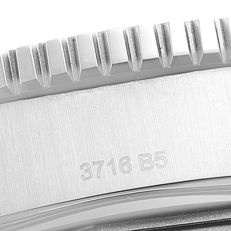 This image shows a close-up of the bezel and case side of the Breitling Superocean A17392 Men's Stainless Steel Blue Dial A17392 Men's Stainless Steel Blue Dial watch, displaying its engraved model number.