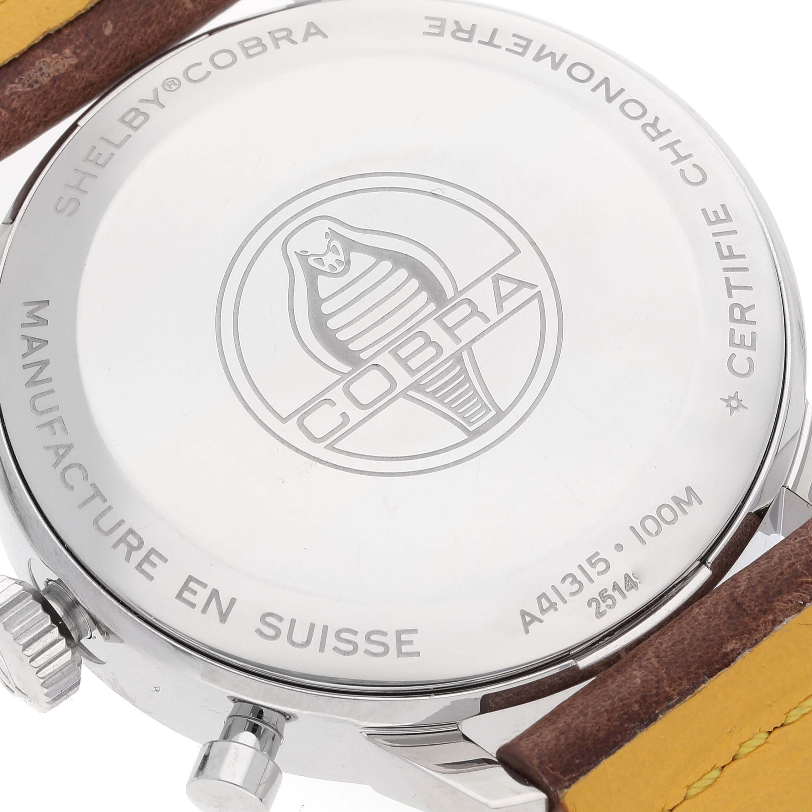 This image shows the case back and part of the strap of the Premier model by Breitling.