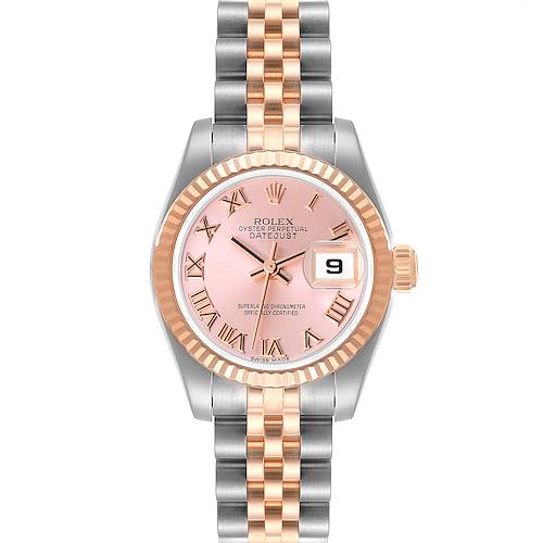 Photo of Rolex Datejust Steel Rose Gold Rose Dial Ladies Watch 179171
