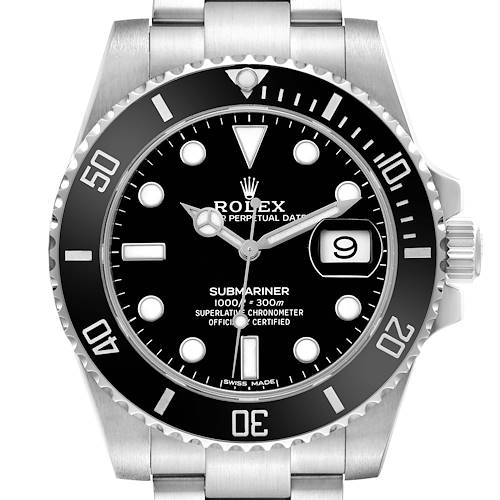 Photo of Rolex Submariner Date Ceramic Bezel Black Dial Mens Watch 116610 Card