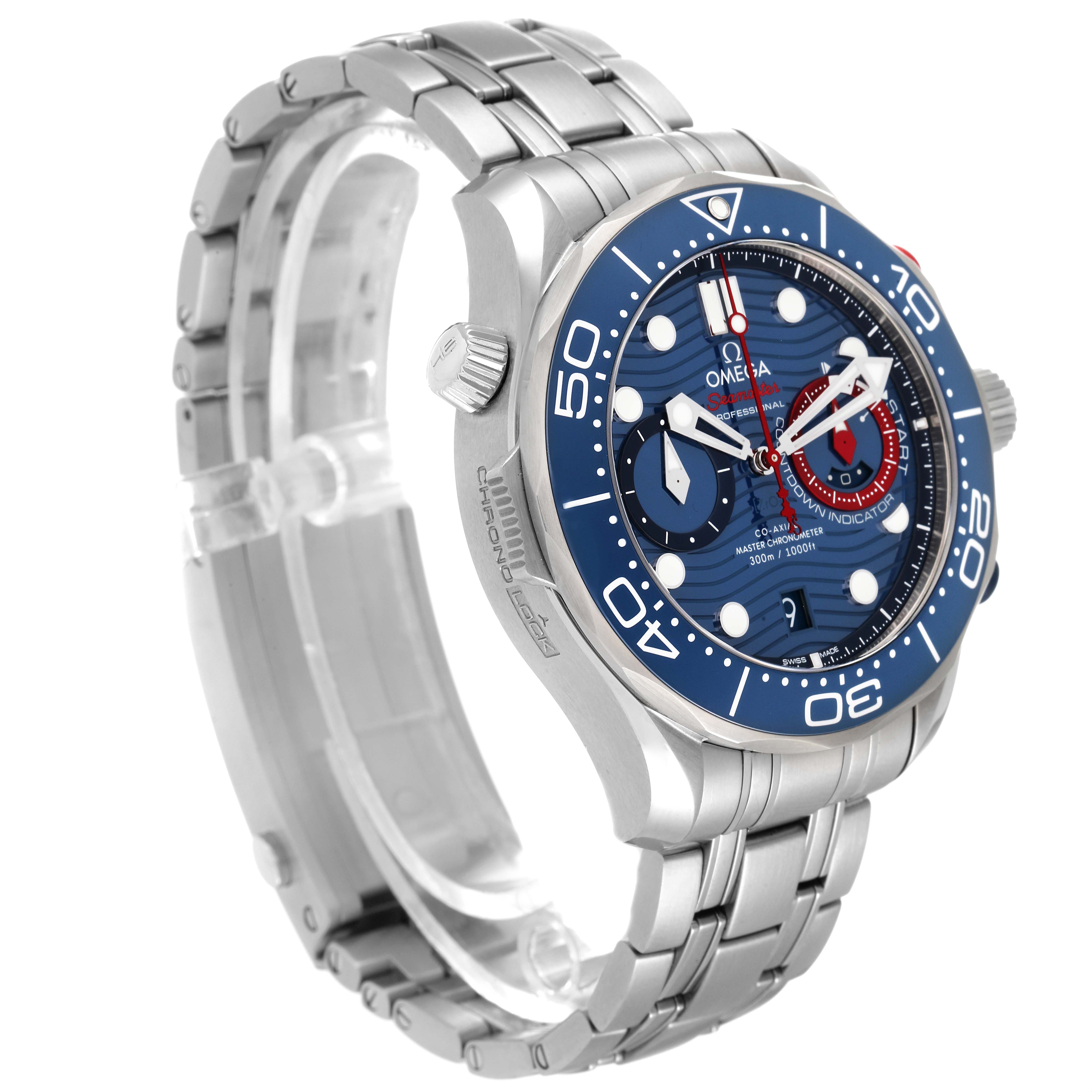 Omega Seamaster 44 Chronograph Mens Watch 210.30.44.51.03.002 Box Card ...