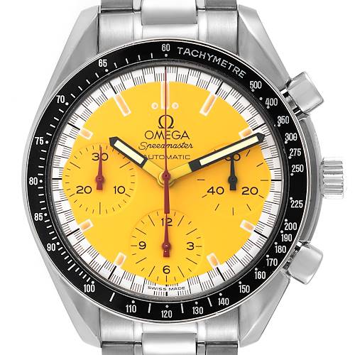 Photo of Omega Speedmaster Schumacher Yellow Dial Automatic Steel Mens Watch 3510.12.00
