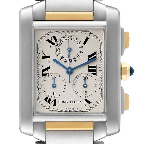 Photo of NOT FOR SALE Cartier Tank Francaise Steel 18K Yellow Gold Chronograph Watch W51004Q4 PARTIAL PAYMENT