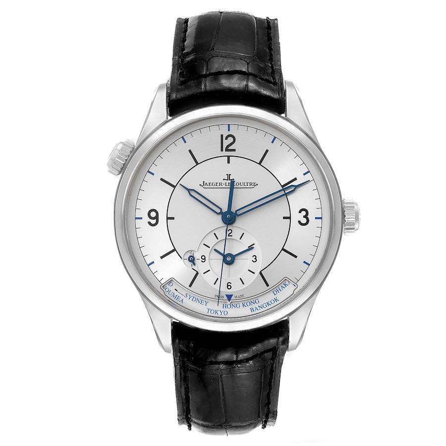 Jaeger LeCoultre Master Geographic Steel Mens Watch 176.8.92.S