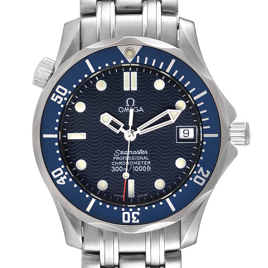 Omega Seamaster Midsize 36mm Blue Dial Steel Mens Watch 2551.80.00 Card SwissWatchExpo