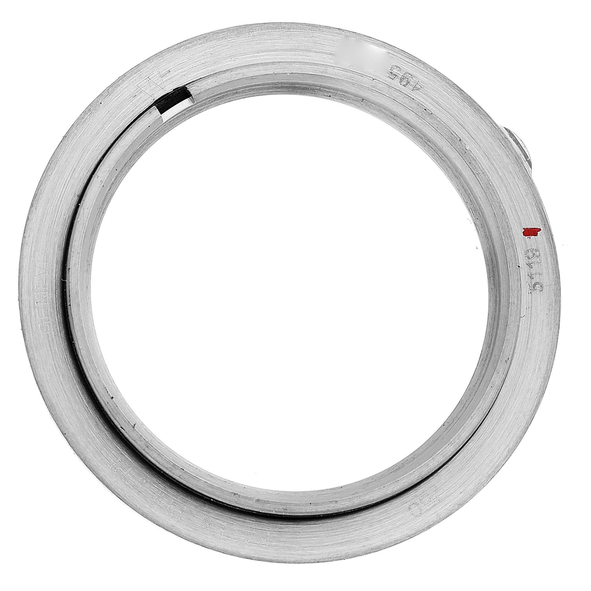 This image shows a close-up of the metal bezel component for a Patek Philippe Calatrava 5119G Men
s White Gold White Dial 5119G Men
s White Gold White Dial watch.