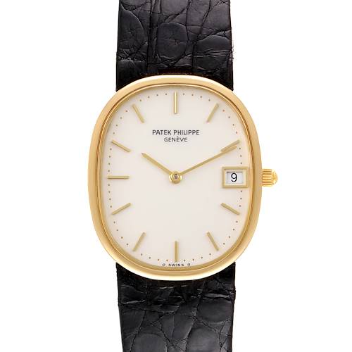 Photo of Patek Philippe Golden Ellipse Yellow Gold Ivory Dial Mens Watch 3788