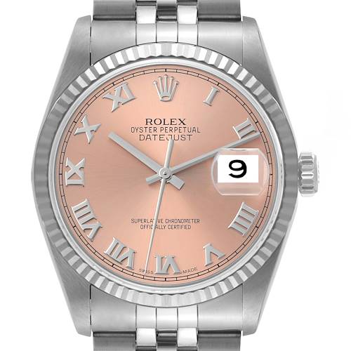 Photo of NOT FOR SALE Rolex Datejust 36 Steel White Gold Salmon Dial Mens Watch 16234 PARTIAL PAYMENT
