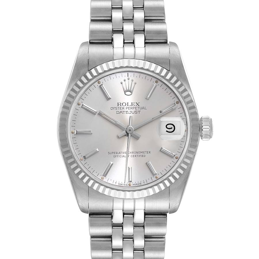 Rolex Datejust Midsize 31 Silver Dial Steel Ladies Watch 68274 SwissWatchExpo