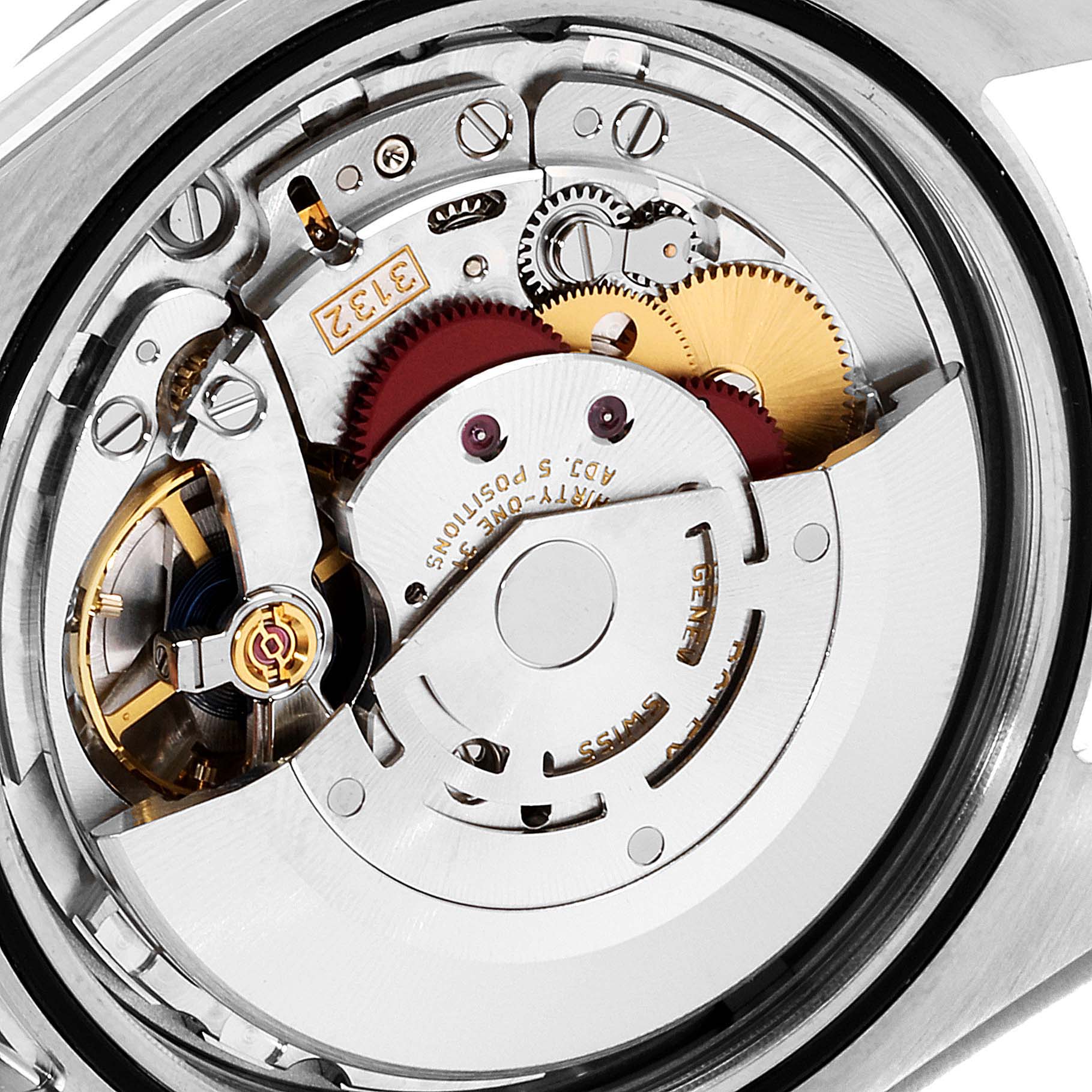 This image shows the internal movement mechanism of a Rolex Explorer 214270 Men
s Stainless Steel Black Dial 214270 Men
s Stainless Steel Black Dial watch.