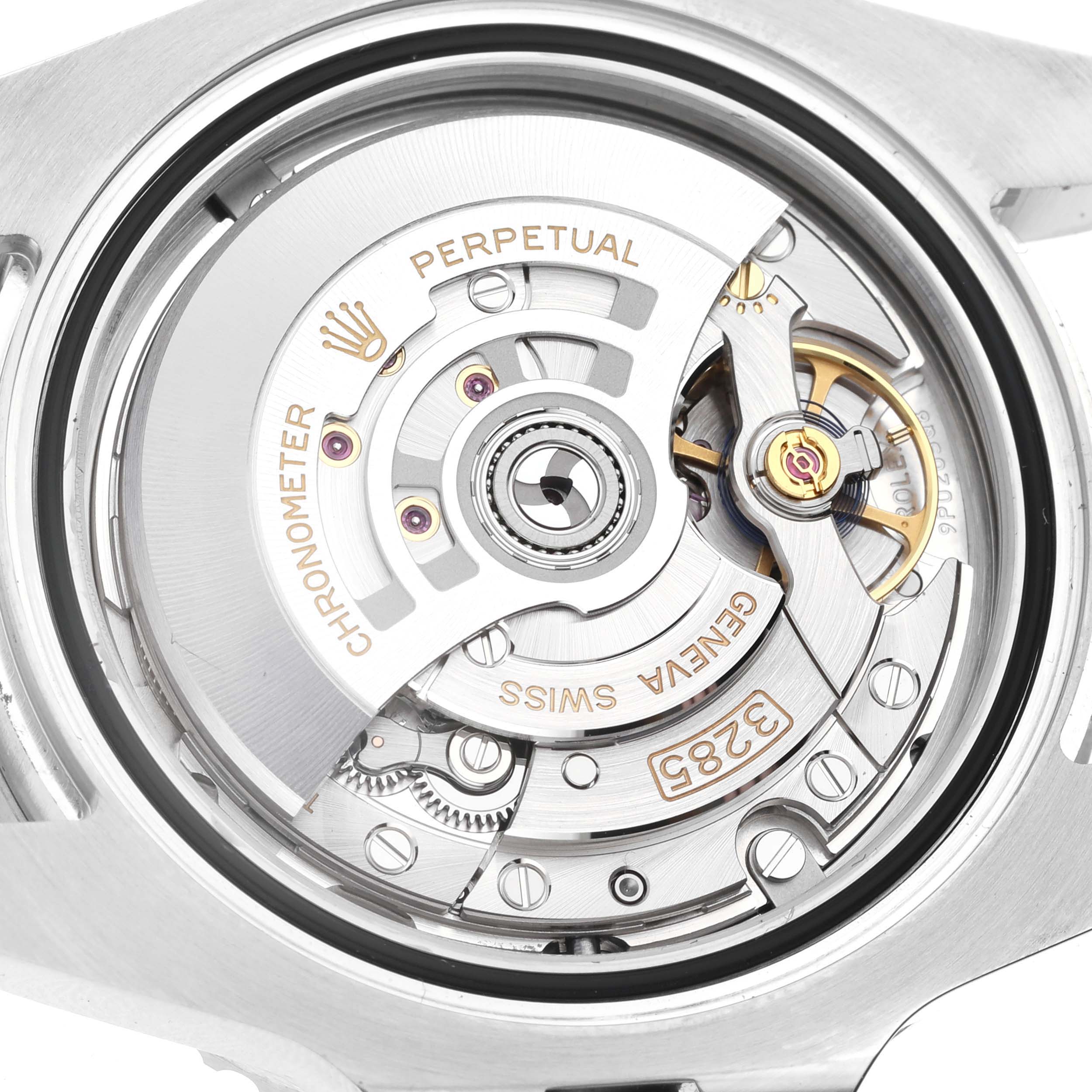 This image shows the movement and internal mechanics of a Rolex GMT-Master 126710 Men's Stainless Steel Black Dial 126710 Men's Stainless Steel Black Dial watch from a back view angle.