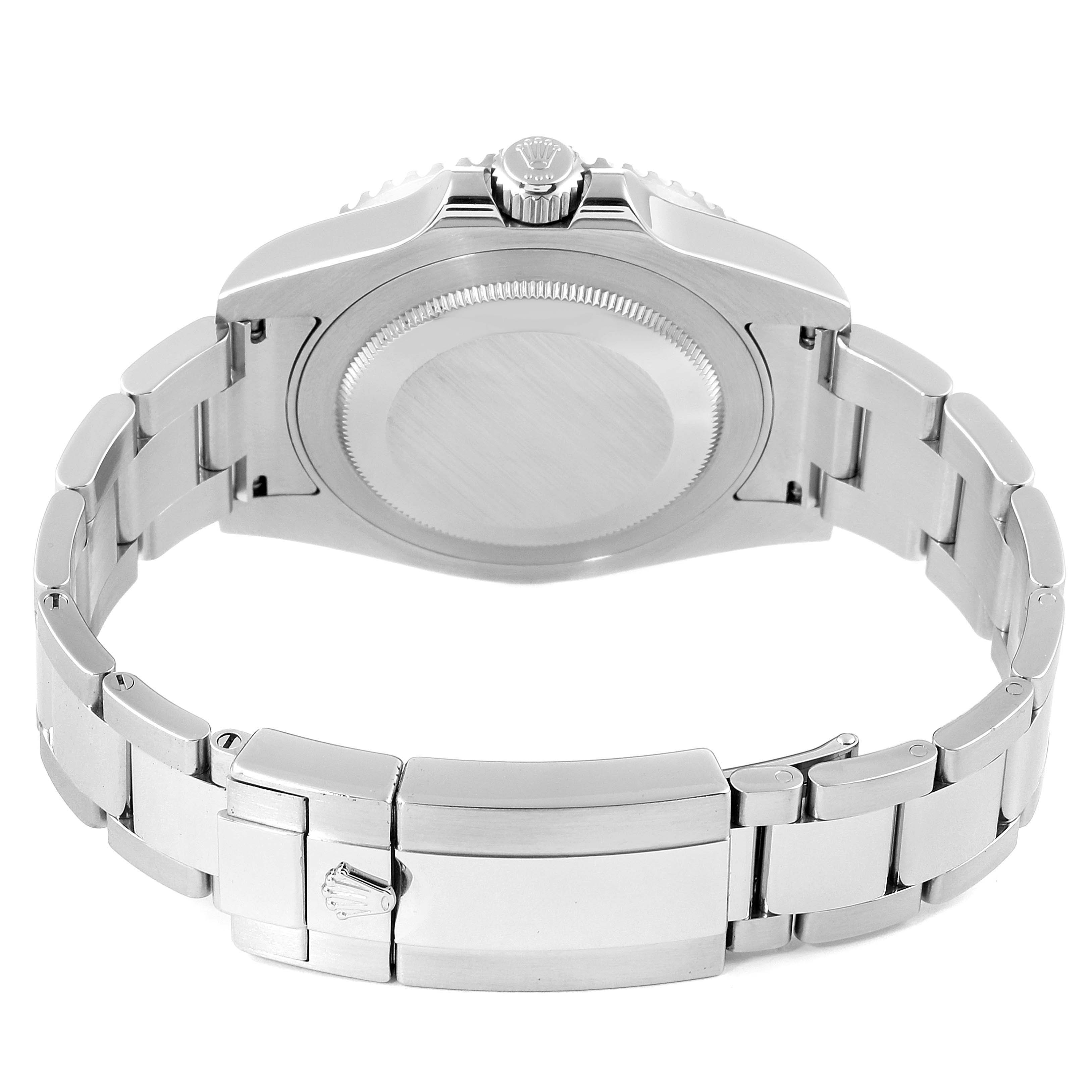 The image shows the back case and bracelet of a Rolex GMT-Master 116710 Men
s Stainless Steel Black Dial 116710 Men
s Stainless Steel Black Dial watch.