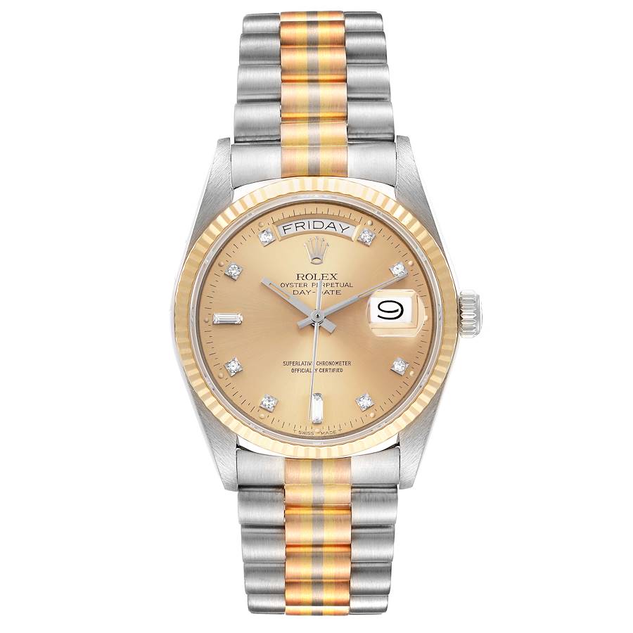 Rolex 18039 white clearance gold