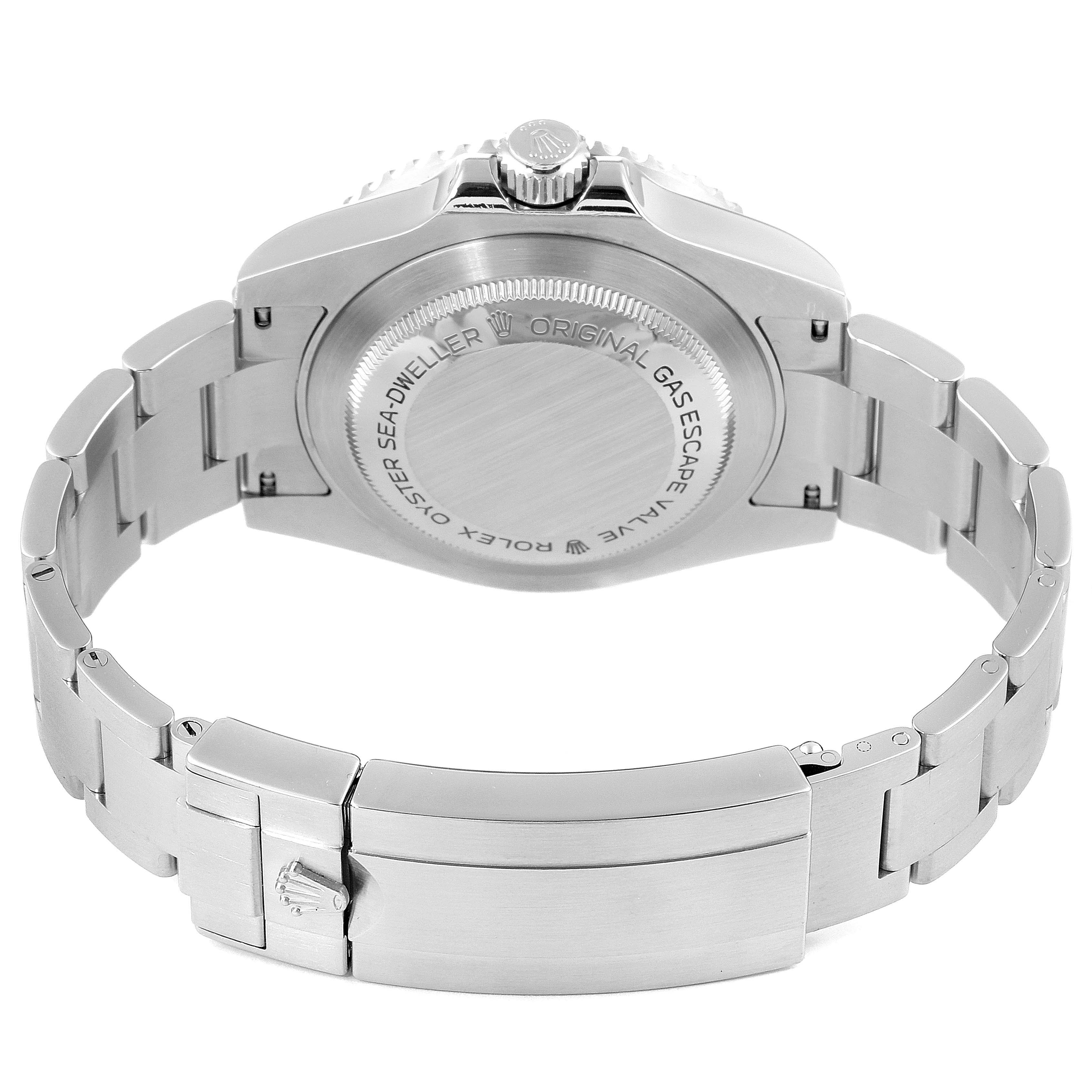 The image shows the back case and bracelet of a Rolex Sea-Dweller 116600 Men
s Stainless Steel Black Dial 116600 Men
s Stainless Steel Black Dial watch from a rear angle.