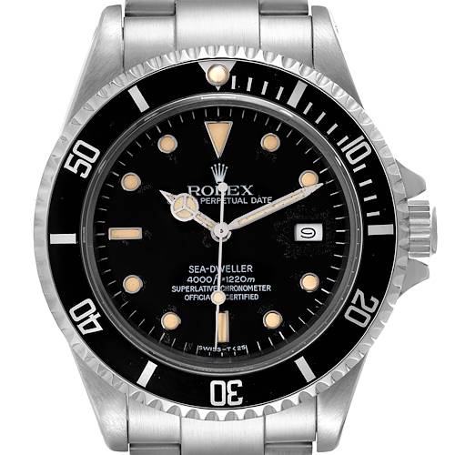 Photo of Rolex Seadweller Automatic Steel Black Dial Vintage Mens Watch 16660 Papers