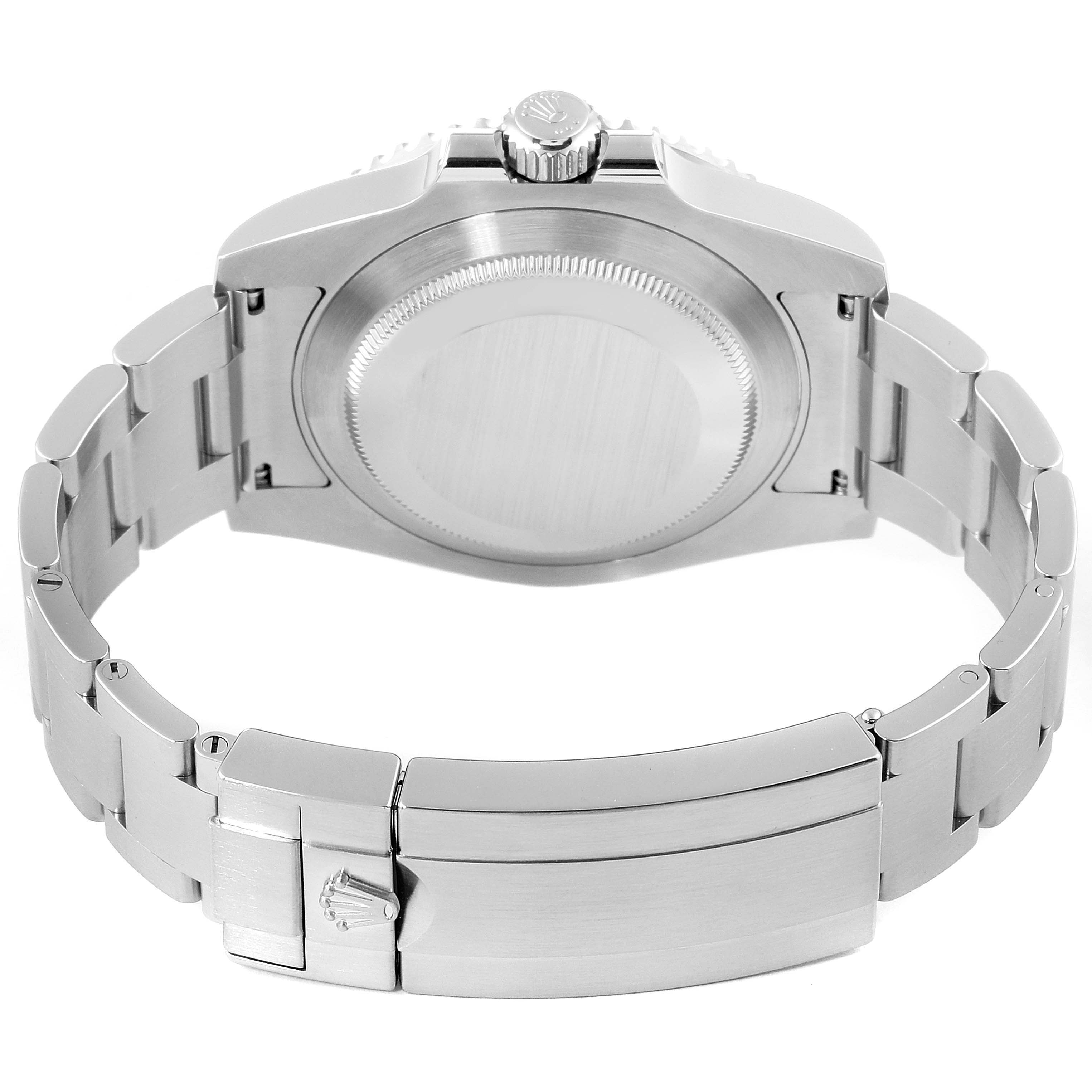 The image shows the back and bracelet clasp of a Rolex Submariner 116610 Men
s Stainless Steel Black Dial 116610 Men
s Stainless Steel Black Dial watch.