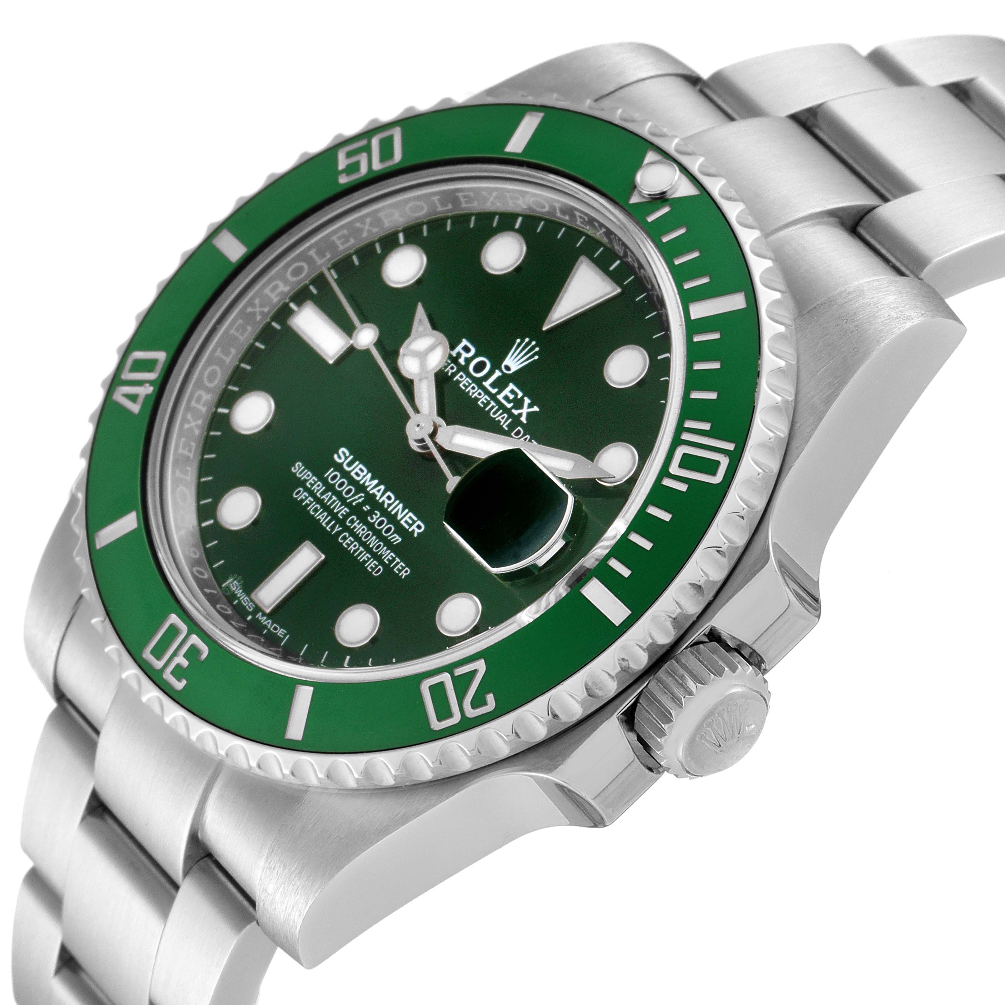 Rolex Submariner Hulk Green Dial Bezel Steel Mens Watch 116610LV ...