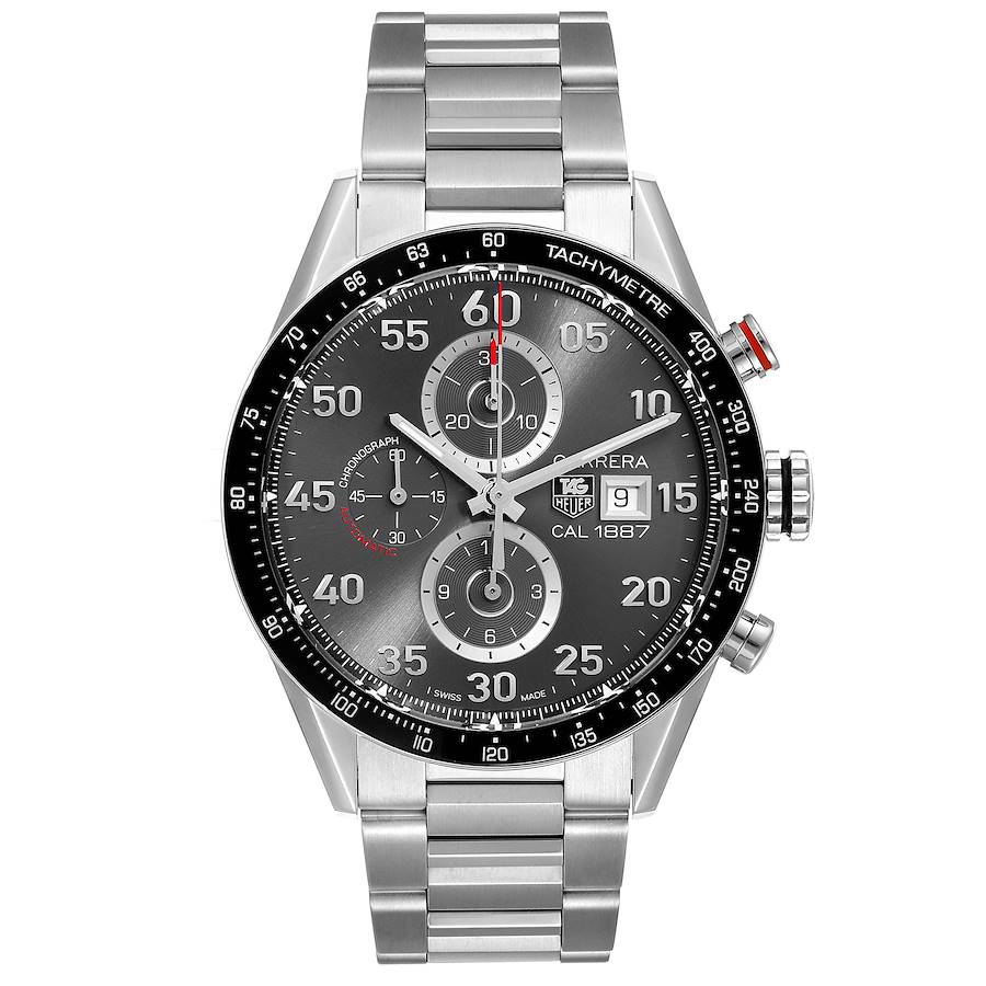 Tag Heuer Carrera Steel Grey Dial Chronograph Mens Watch CAR2A11 SwissWatchExpo