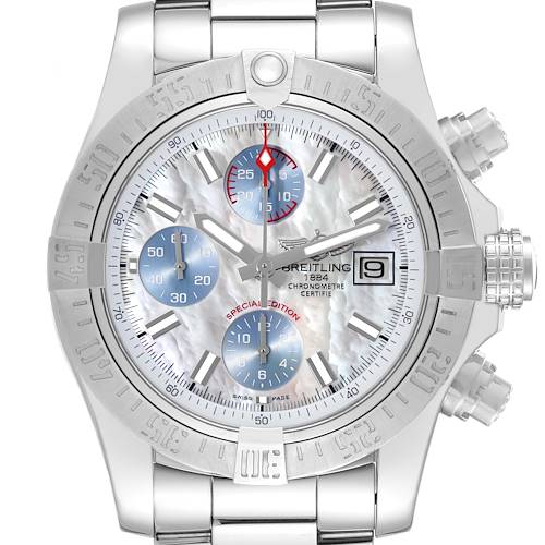 Photo of Breitling Avenger II Mother Of Pearl Special Edition Steel Mens Watch A13381