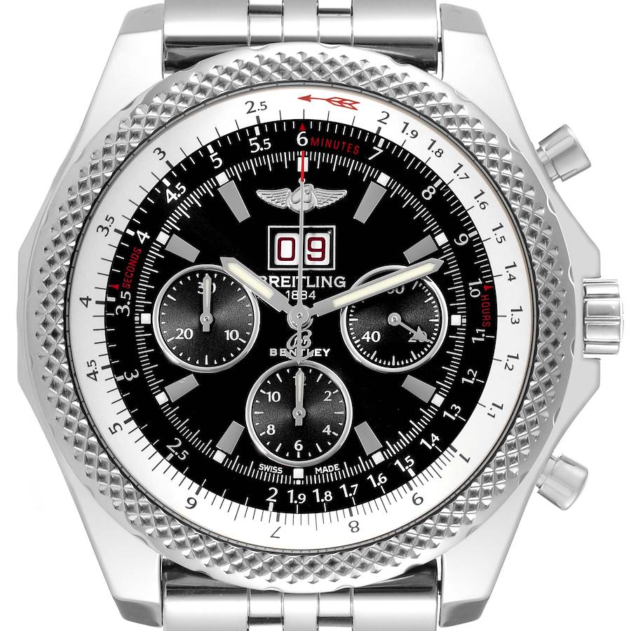 Breitling Bentley 6.75 Speed Chronograph Steel Mens Watch A44364 Box Card SwissWatchExpo