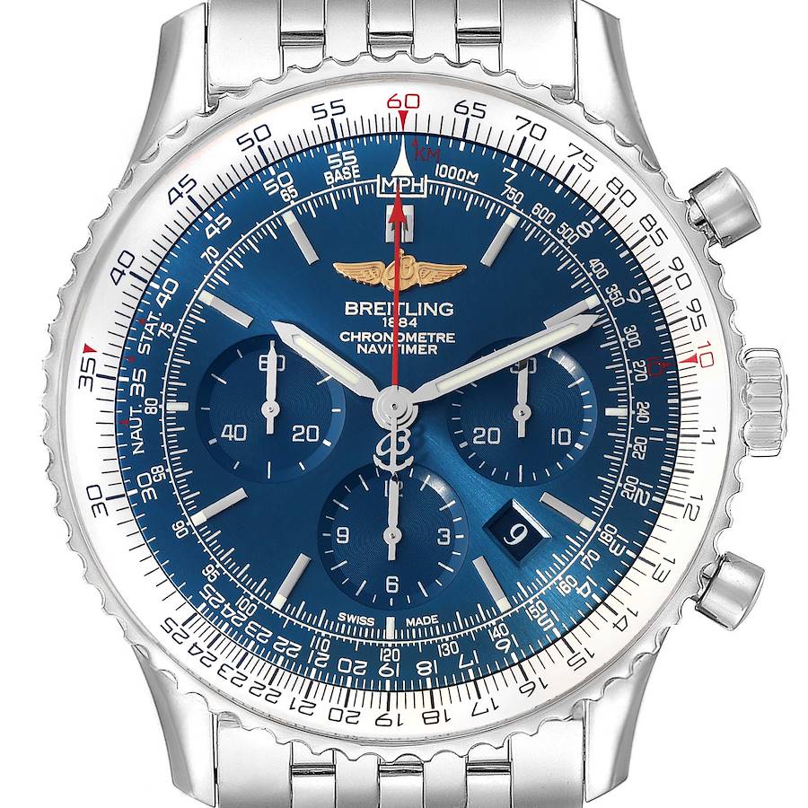 Breitling Navitimer 01 46mm Aurora Blue Dial Mens Watch AB0127 Box Papers SwissWatchExpo
