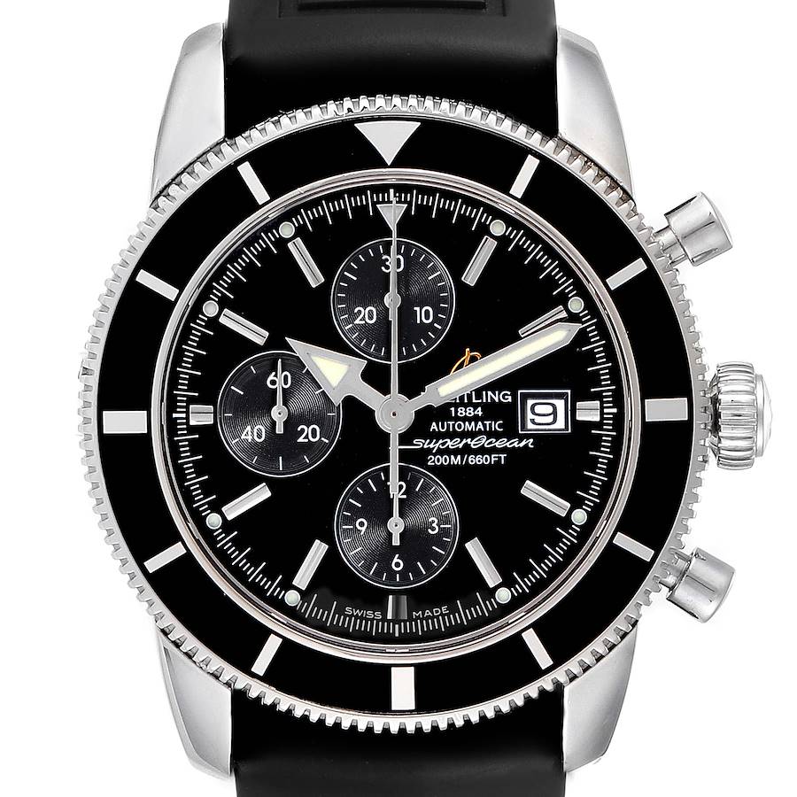 Breitling SuperOcean Heritage Chrono 46 Black Dial Mens Watch A13320 Box Papers SwissWatchExpo
