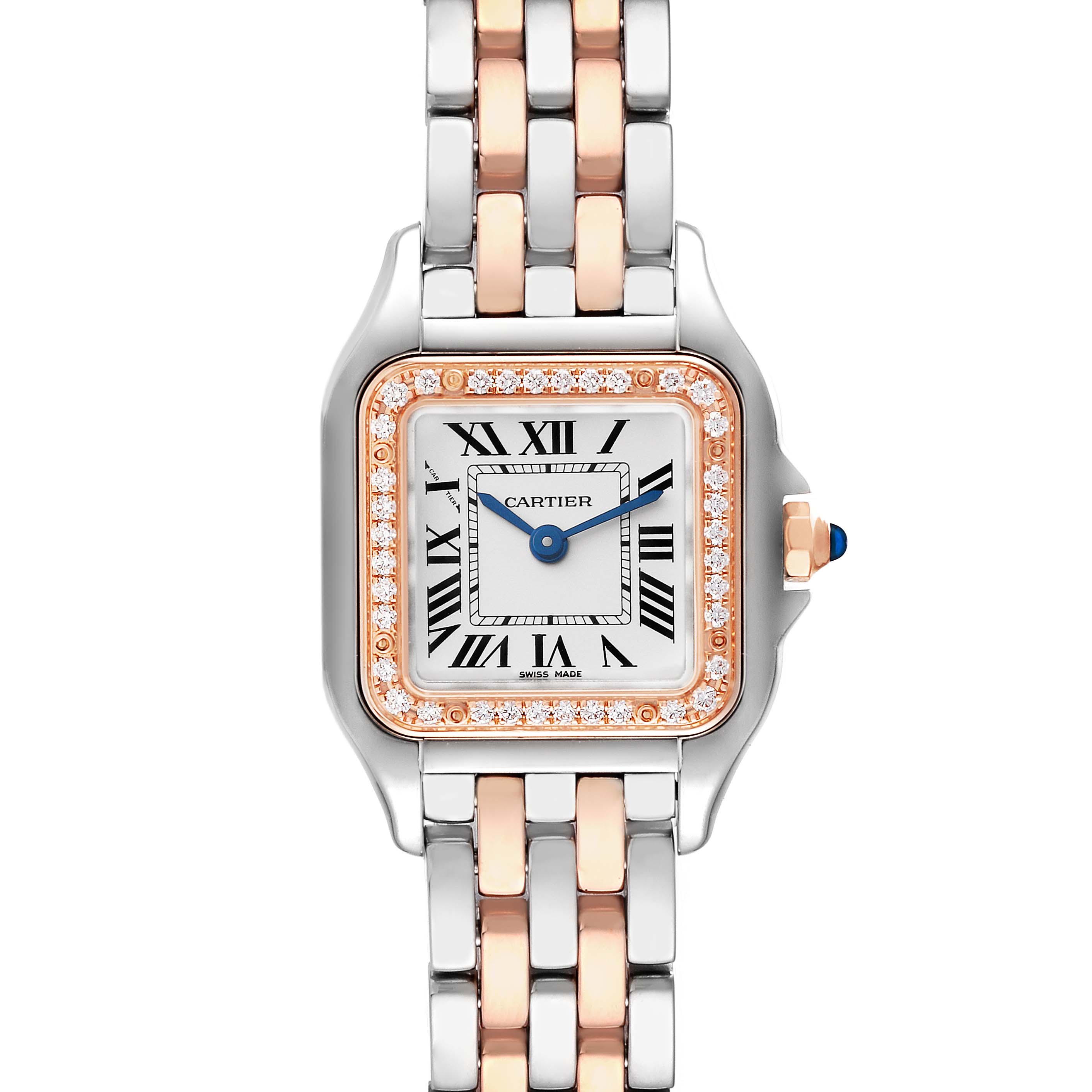 Cartier Panthere Small Steel Rose Gold Diamond Ladies Watch