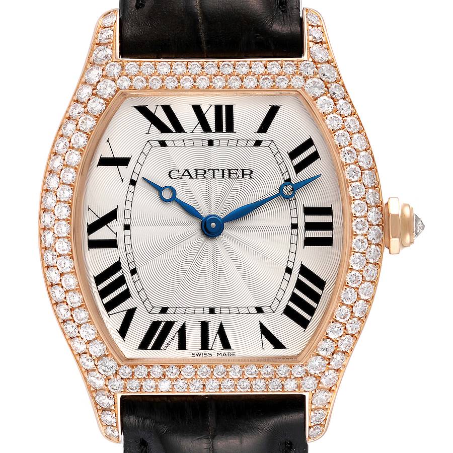 Cartier Tortue Rose Gold Diamond Bezel Ladies Watch WA503751 SwissWatchExpo