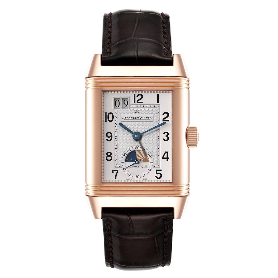 Jaeger LeCoultre Grande Reverso Sun Moon Rose Gold Mens Watch