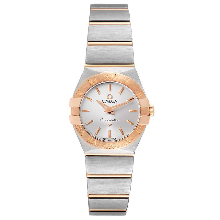 Omega Constellation Steel Rose Gold Ladies Watch 123.20.24.60.02.001 Box Card SwissWatchExpo