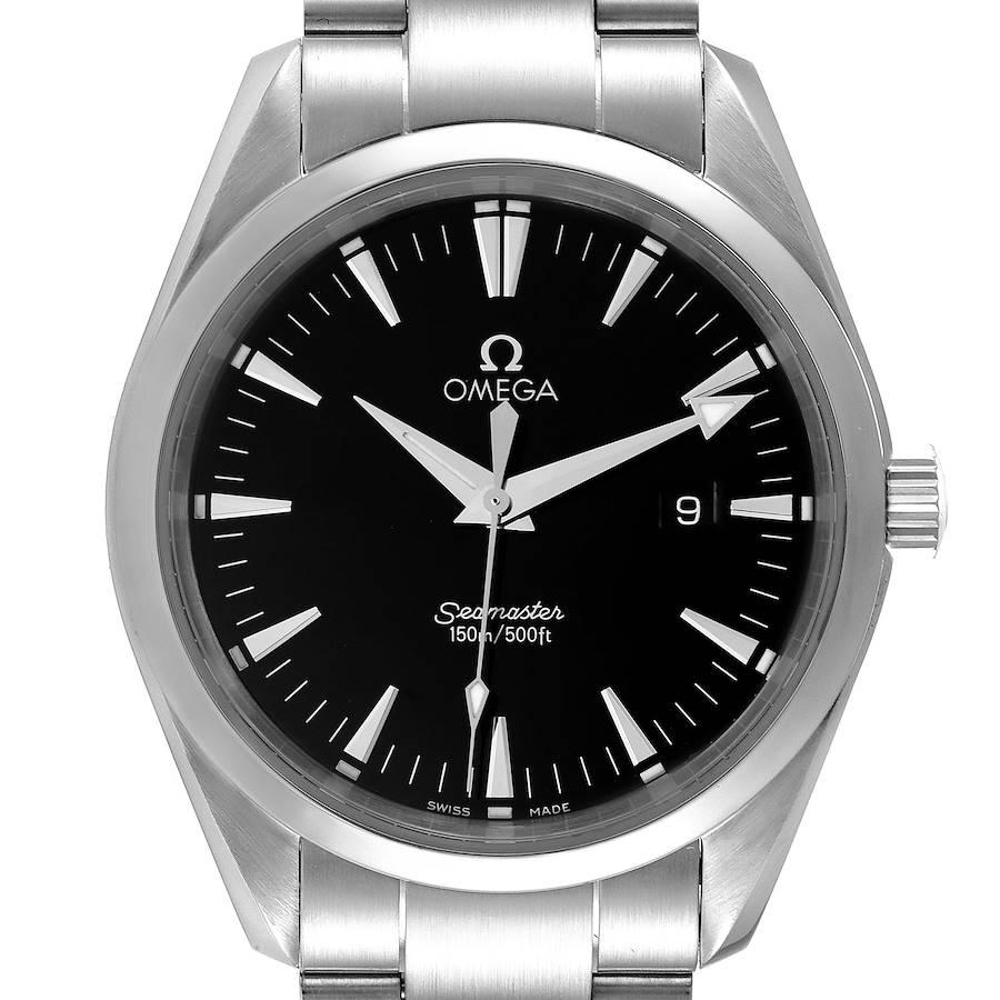 Omega Seamaster Aqua Terra Black Dial Mens Large Steel Watch 2517.50.00 SwissWatchExpo