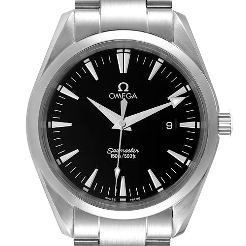 Photo of Omega Seamaster Aqua Terra Black Dial Mens Large Steel Watch 2517.50.00