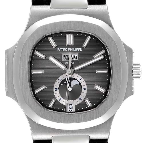 Photo of Patek Philippe Nautilus Annual Calendar Moonphase Steel Watch 5726 Box Papers