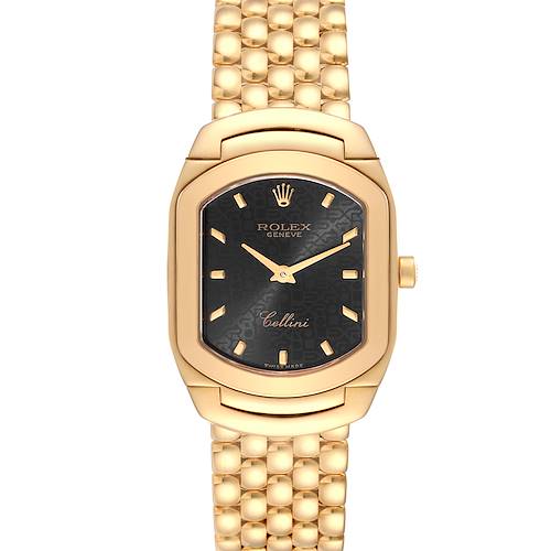 Photo of Rolex Cellini Cellissima Yellow Gold Black Anniversary Dial Ladies Watch 6631