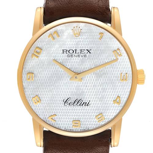 Photo of Rolex Cellini Classic Yellow Gold Mother of Pearl Dial Mens Watch 5116
