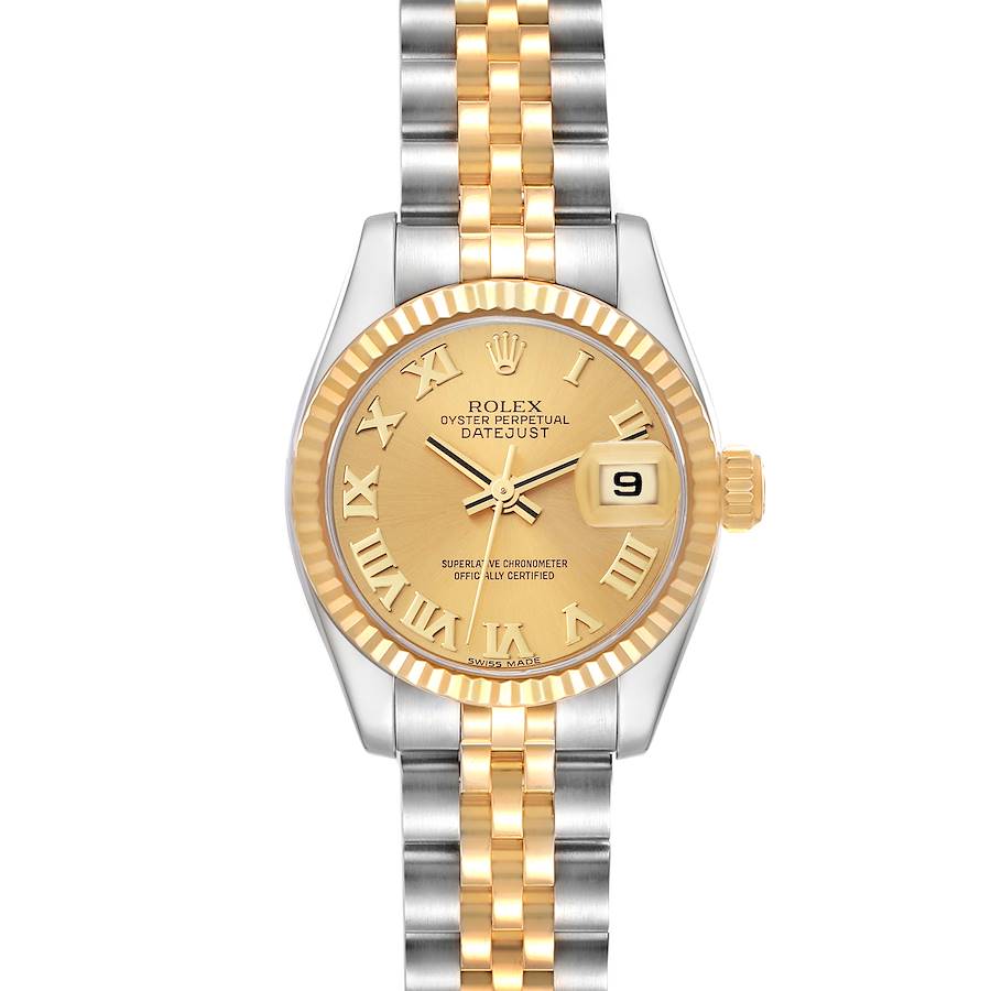 Rolex Datejust Steel Yellow Gold Champagne Dial Ladies Watch 179173 Box Card SwissWatchExpo