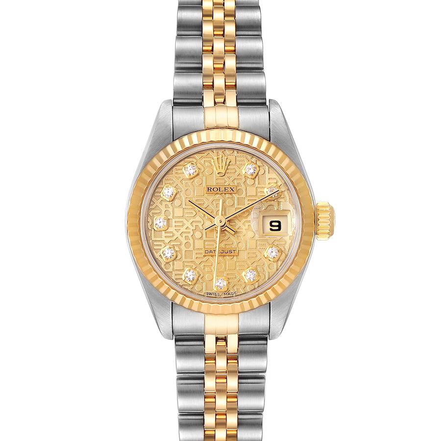 Rolex Datejust Steel Yellow Gold Diamond Dial Ladies Watch 79173 SwissWatchExpo