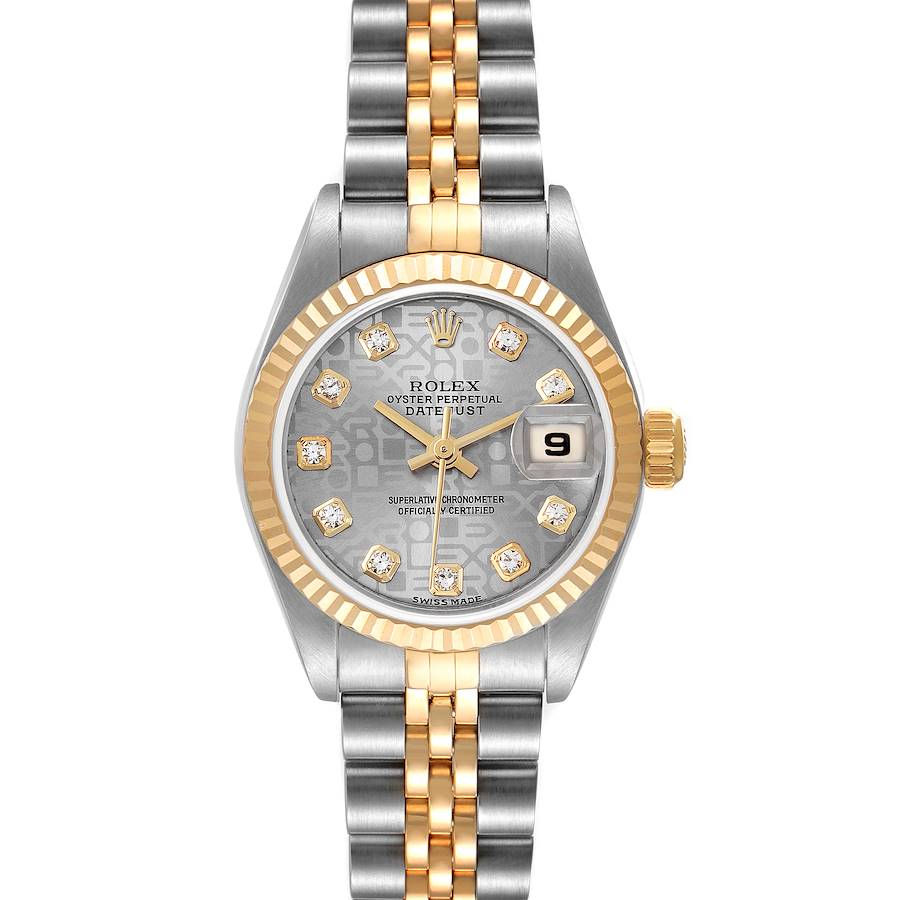 Rolex Datejust Steel Yellow Gold Diamond Dial Ladies Watch 79173 Box Papers SwissWatchExpo