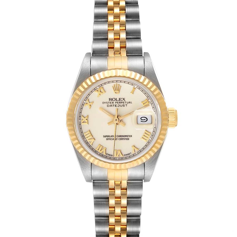 Rolex Datejust Steel Yellow Gold Ivory Dial Ladies Watch 69173 SwissWatchExpo