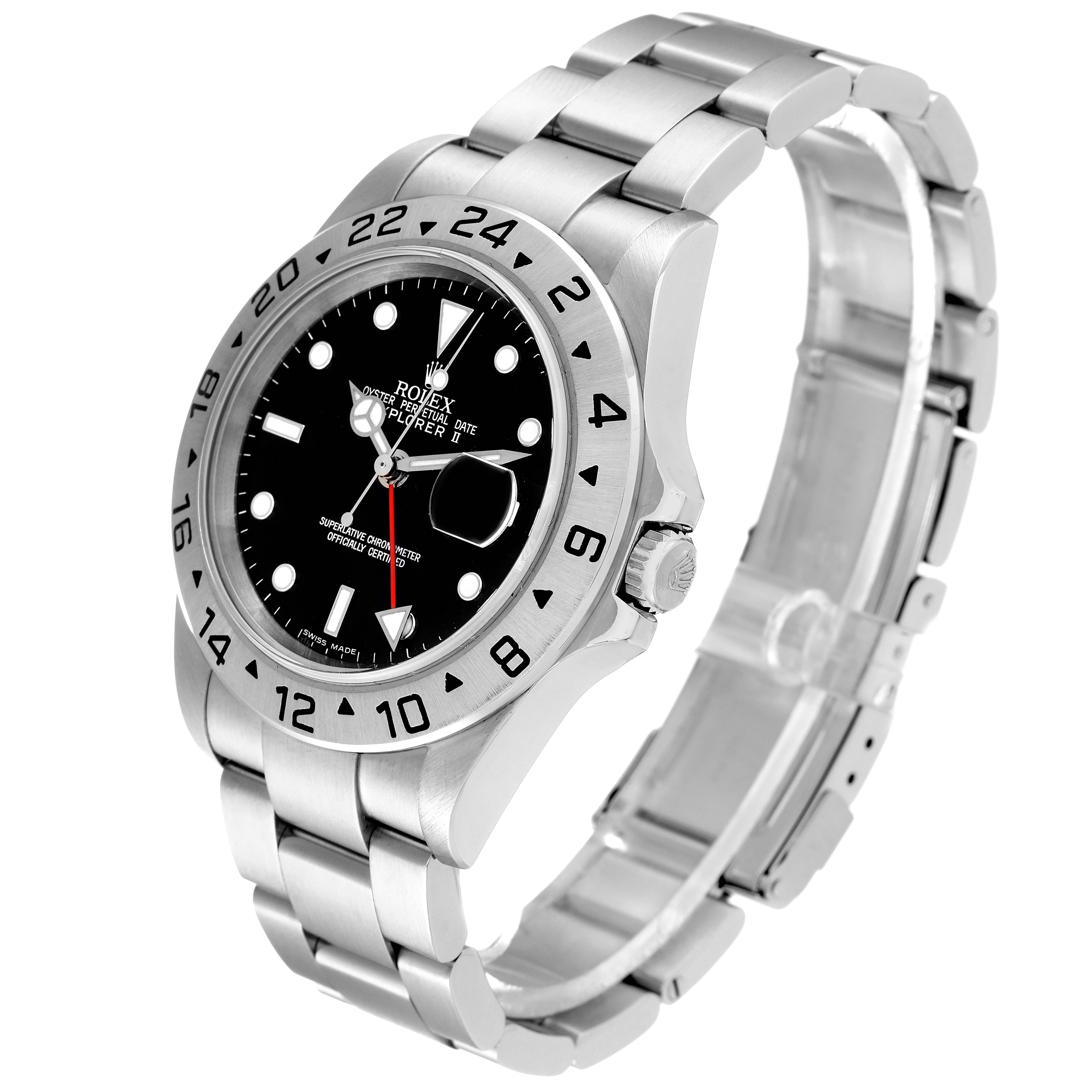 The Rolex Explorer 16570 Men
s Stainless Steel Black Dial 16570 Men
s Stainless Steel Black Dial model watch is shown at a three-quarter angle, displaying the dial, bezel, crown, and bracelet.