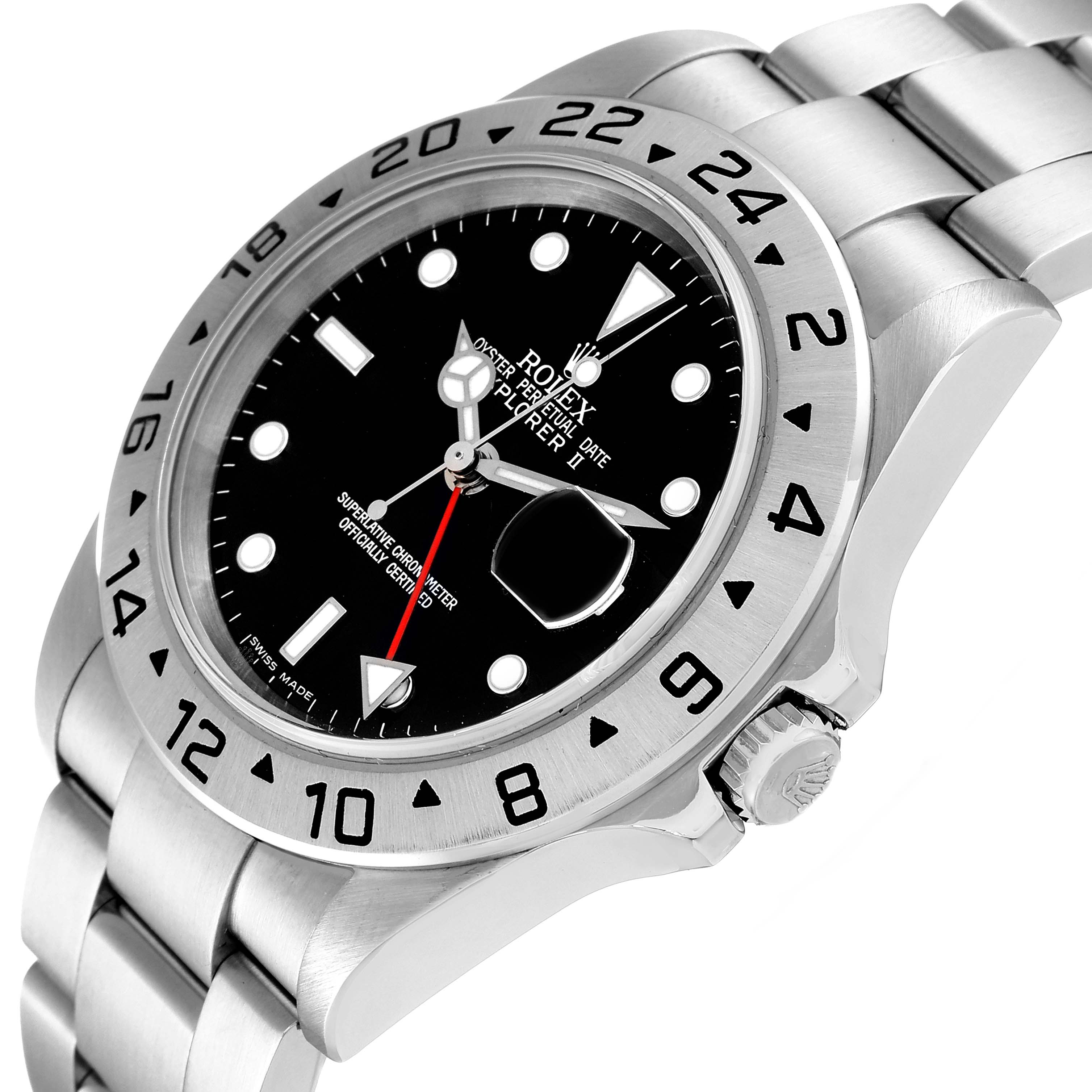 The image shows a close-up angled view of a Rolex Explorer 16570 Men
s Stainless Steel Black Dial 16570 Men
s Stainless Steel Black Dial watch, highlighting the dial, bezel, and bracelet.