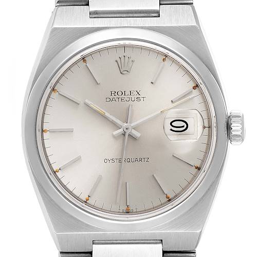 Photo of Rolex Oysterquartz Datejust Silver Dial Steel Mens Watch 17000