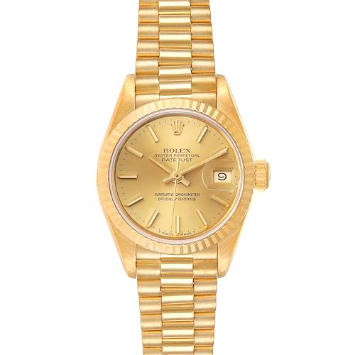Photo of Rolex President Datejust 18K Yellow Gold 26mm Ladies Watch 69178 Box Papers
