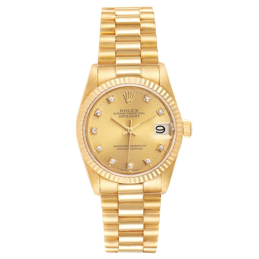 Rolex oyster perpetual online datejust 18k gold diamond