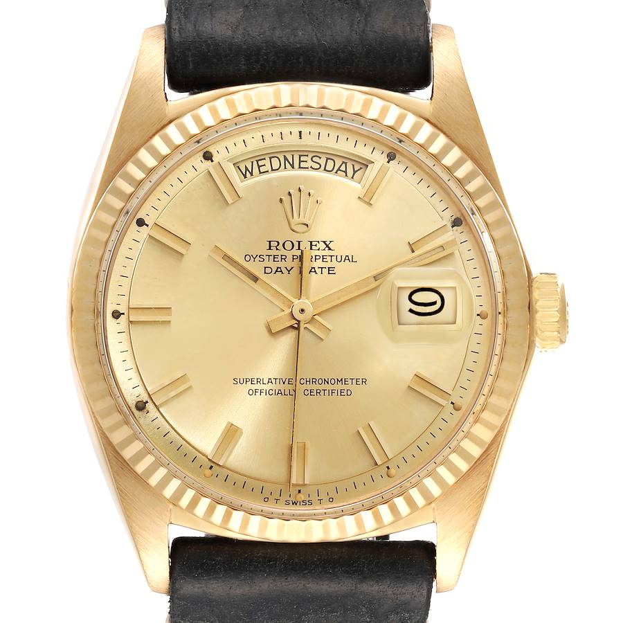 Rolex Day-Date Yellow Gold Wide Boy Sigma Dial Vintage Mens Watch 1803 SwissWatchExpo