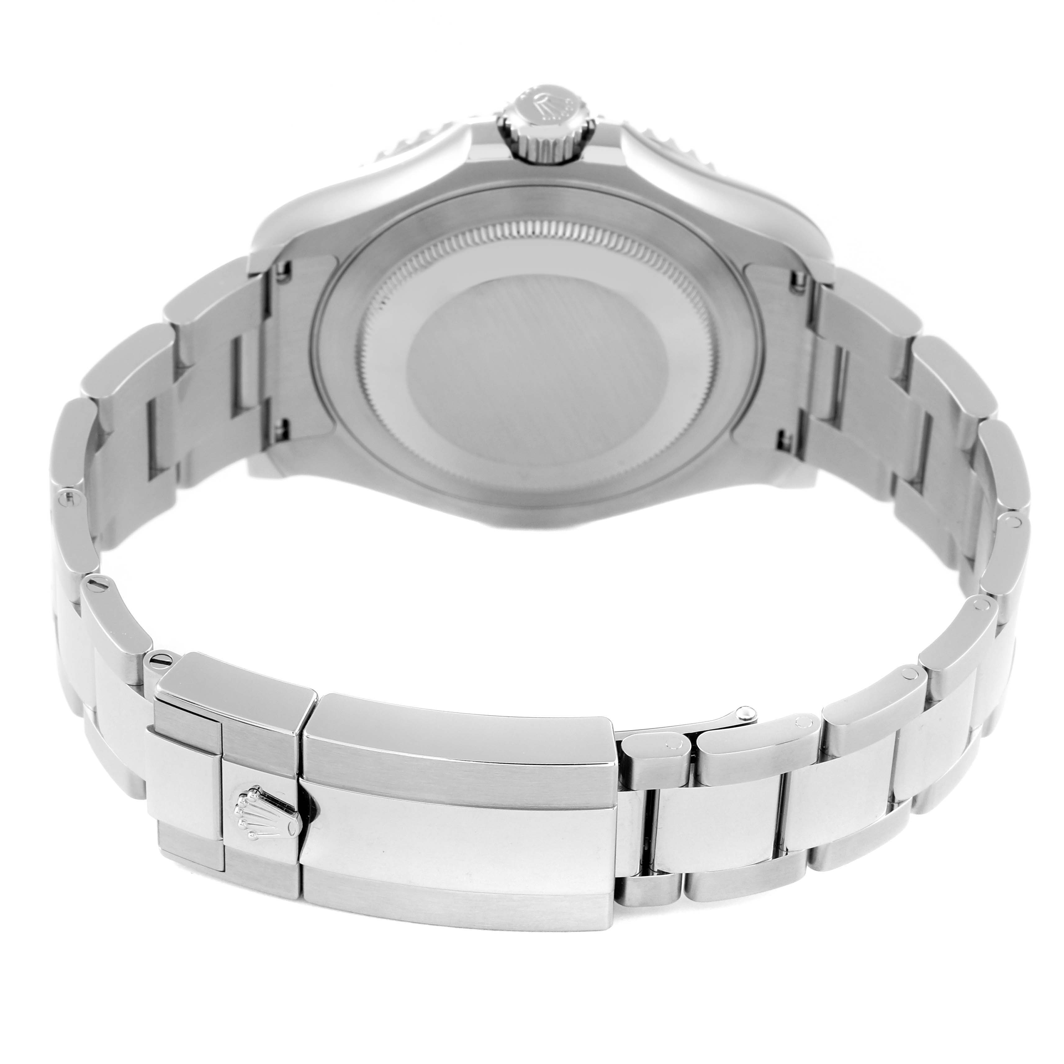 The image shows the back case and bracelet of a Rolex Yacht-Master 126622 Men's Stainless Steel Grey Dial 126622 Men's Stainless Steel Grey Dial watch from a rear angle.