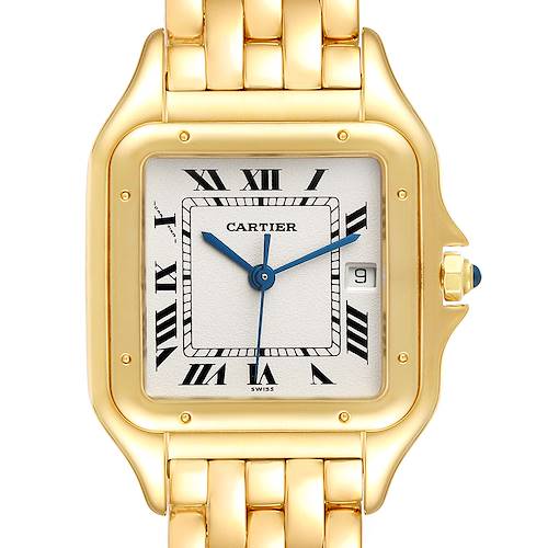 Photo of Cartier Panthere XL Blue Sapphire Yellow Gold Mens Watch W25014B9