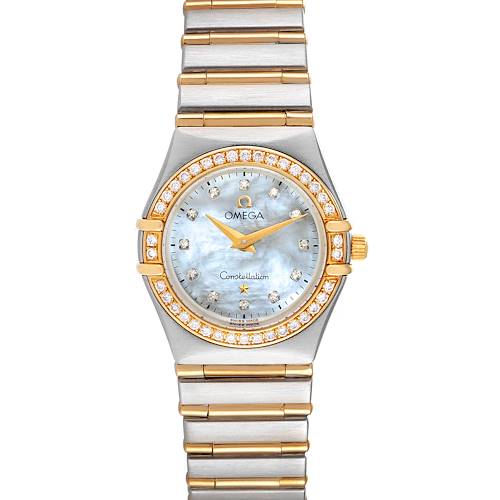Photo of Omega Constellation 95 Steel Yellow Gold MOP Diamond Ladies Watch 1277.75.00